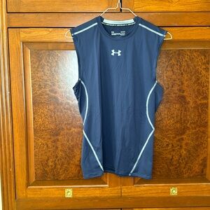 Under armor men’s L navy compression heatgear football shell, worn once, great